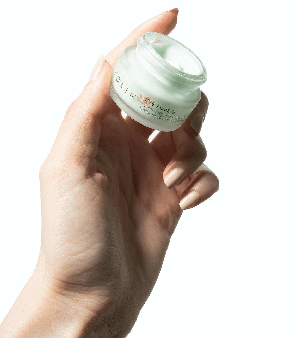 Imagen del producto Crema de ojos en la mano